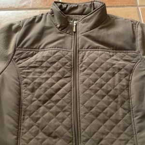 Karen Scott Sport Quilted Jacked Size XL Tan